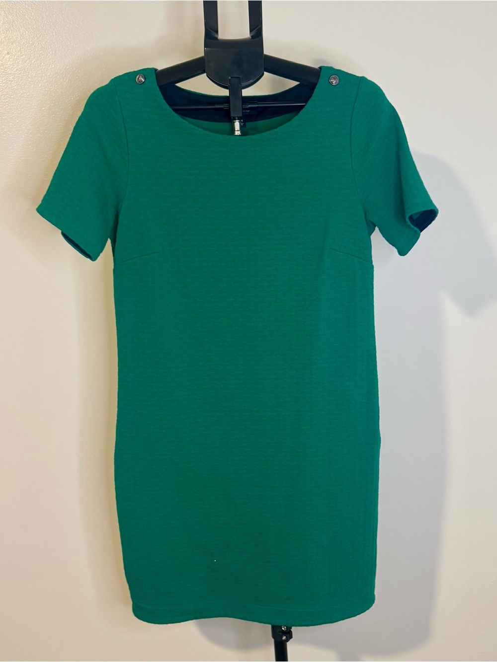Lands’ End Classic Short-Sleeve Green Dress